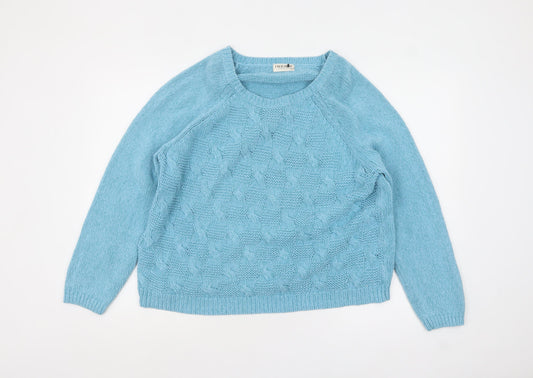Womens UK Size 22 Marks and Spencer Blue Pullover Jumper