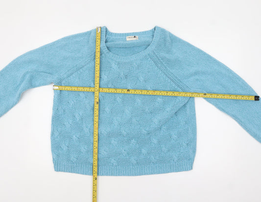 Womens UK Size 22 Marks and Spencer Blue Pullover Jumper