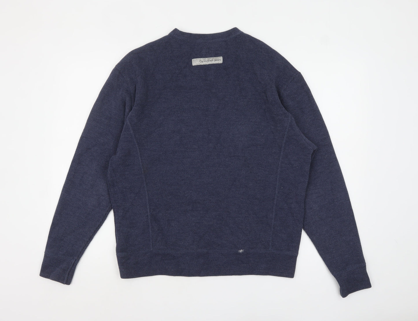 Mens UK Size M Calvin Klein Jeans Blue Pullover Jumper