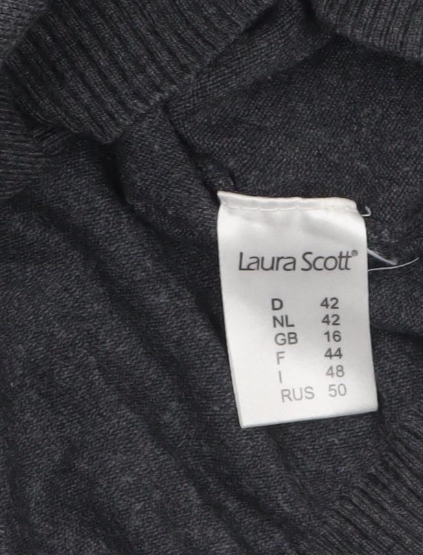 Womens UK Size 16 Laura Scott Grey Pullover Jumper