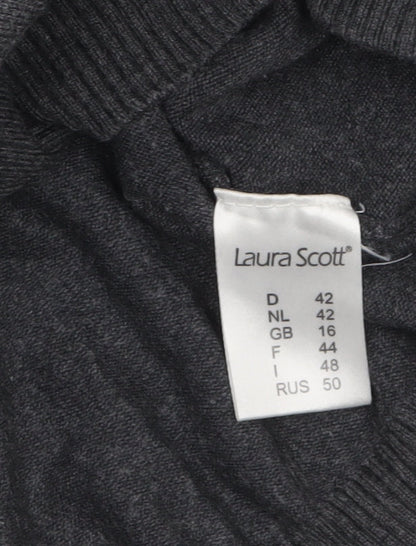 Womens UK Size 16 Laura Scott Grey Pullover Jumper