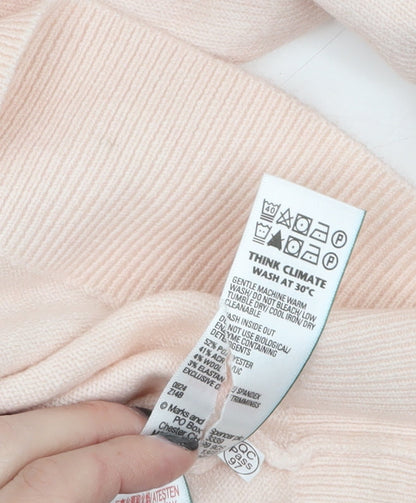 Womens UK Size M Marks and Spencer Pink Pullover Jumper