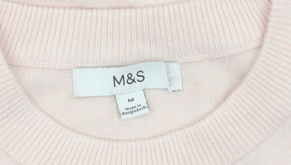 Womens UK Size M Marks and Spencer Pink Pullover Jumper