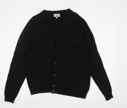 Mens UK Size L Marks and Spencer Black Cardigan Jumper