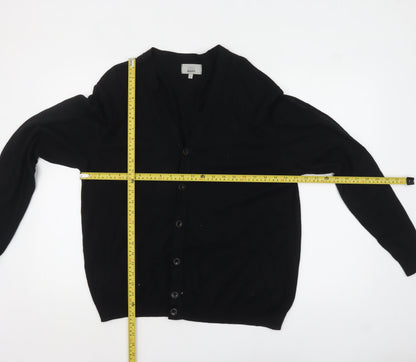Mens UK Size L Marks and Spencer Black Cardigan Jumper