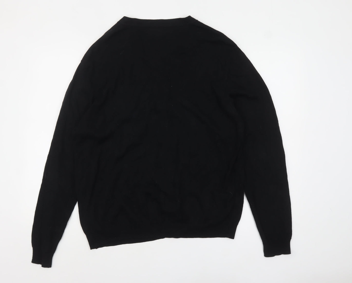 Mens UK Size L Marks and Spencer Black Cardigan Jumper