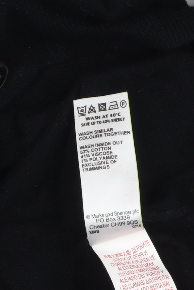 Mens UK Size L Marks and Spencer Black Cardigan Jumper