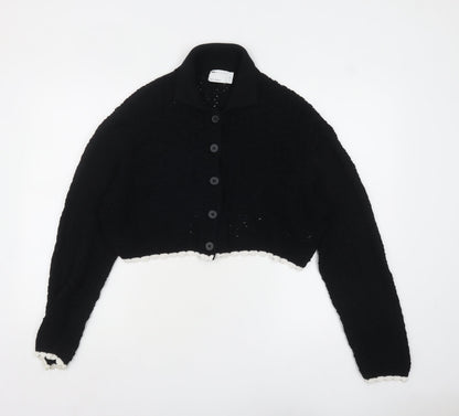 Womens UK Size M ASOS DESIGN Black Cardigan Jumper