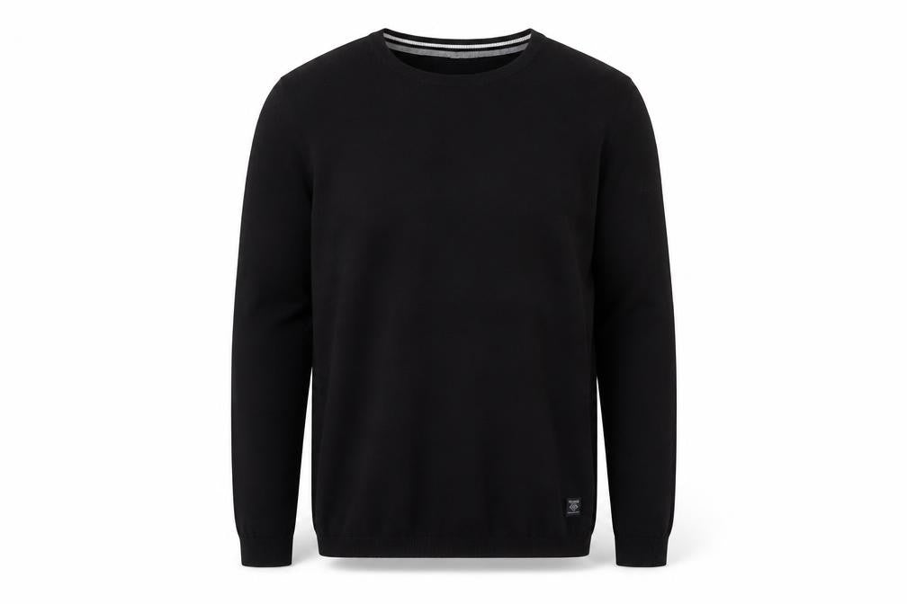 Mens UK Size L Pull&Bear Black Pullover Jumper
