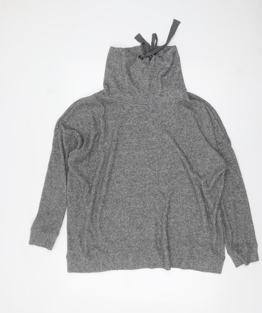 F&F Women’s Grey High Neck Knit Pullover Jumper Size 18
