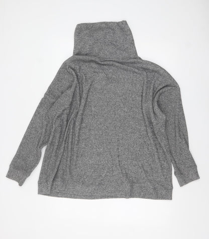F&F Women’s Grey High Neck Knit Pullover Jumper Size 18