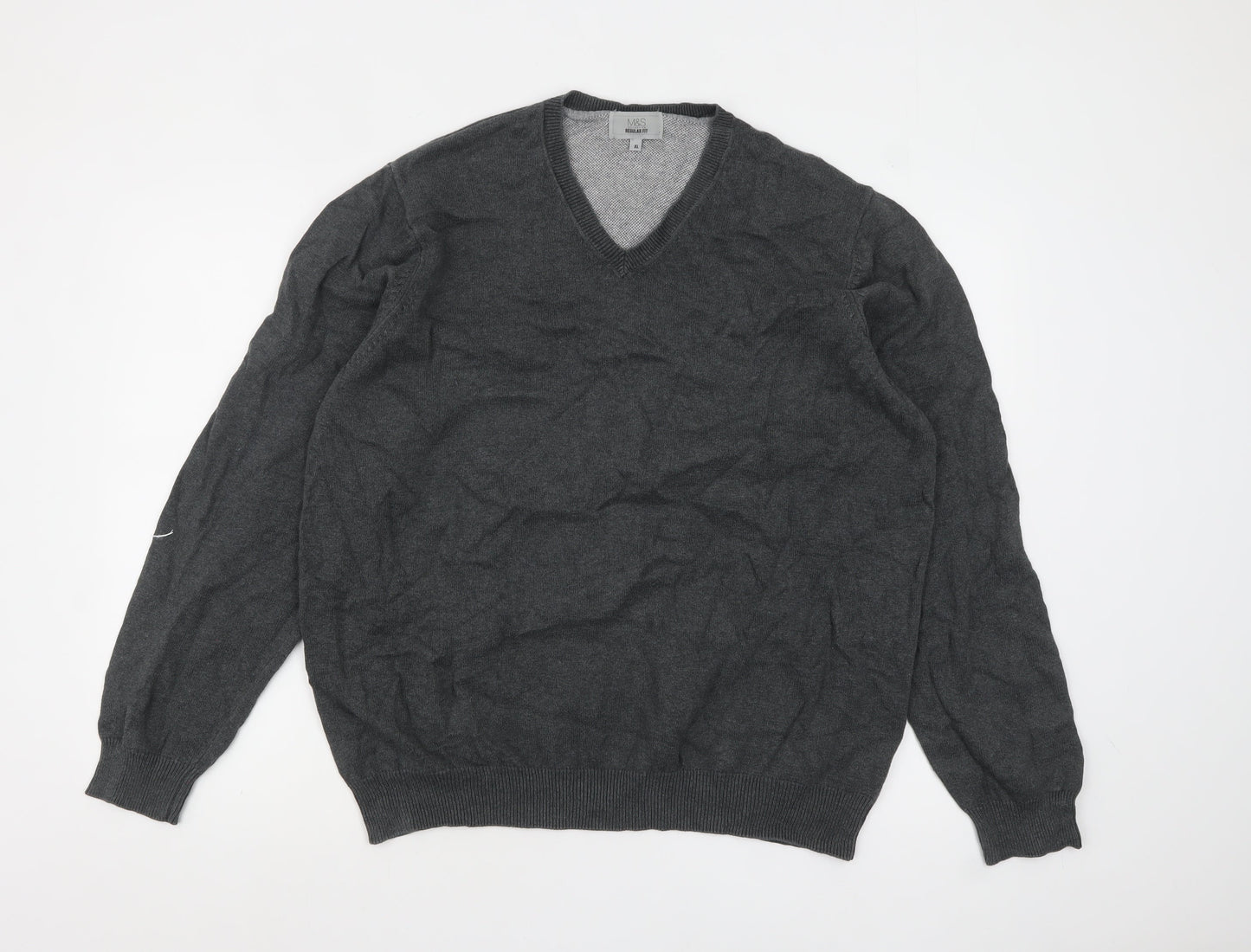 Mens UK Size XL Marks and Spencer Grey Pullover Jumper