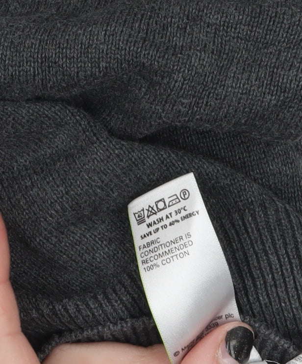 Mens UK Size XL Marks and Spencer Grey Pullover Jumper