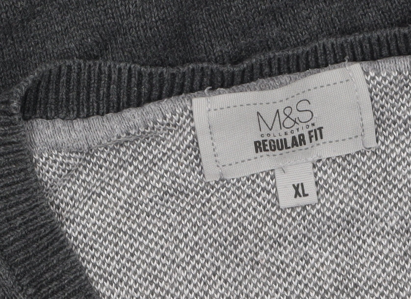 Mens UK Size XL Marks and Spencer Grey Pullover Jumper