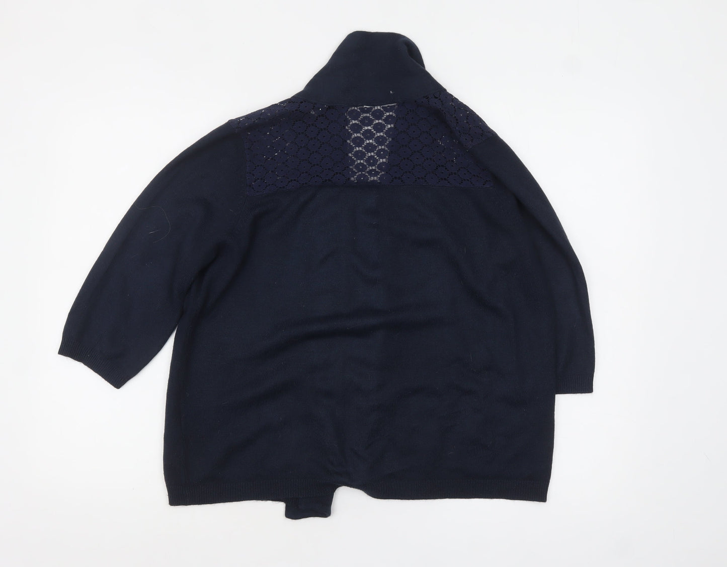Womens UK Size 12/14 Anthology Blue Cardigan Jumper