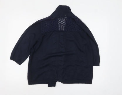Womens UK Size 12/14 Anthology Blue Cardigan Jumper