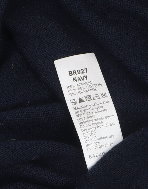 Womens UK Size 12/14 Anthology Blue Cardigan Jumper