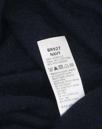 Womens UK Size 12/14 Anthology Blue Cardigan Jumper