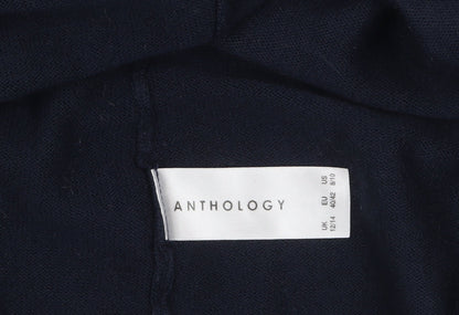 Womens UK Size 12/14 Anthology Blue Cardigan Jumper