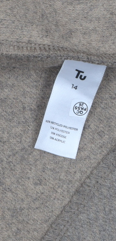 Womens UK Size 14 TU Beige Overcoat