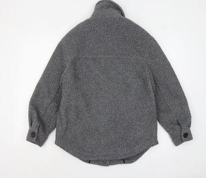 Womens UK Size XS Bershka Grey Basic Jacket
