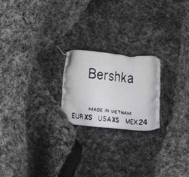 Womens UK Size XS Bershka Grey Basic Jacket