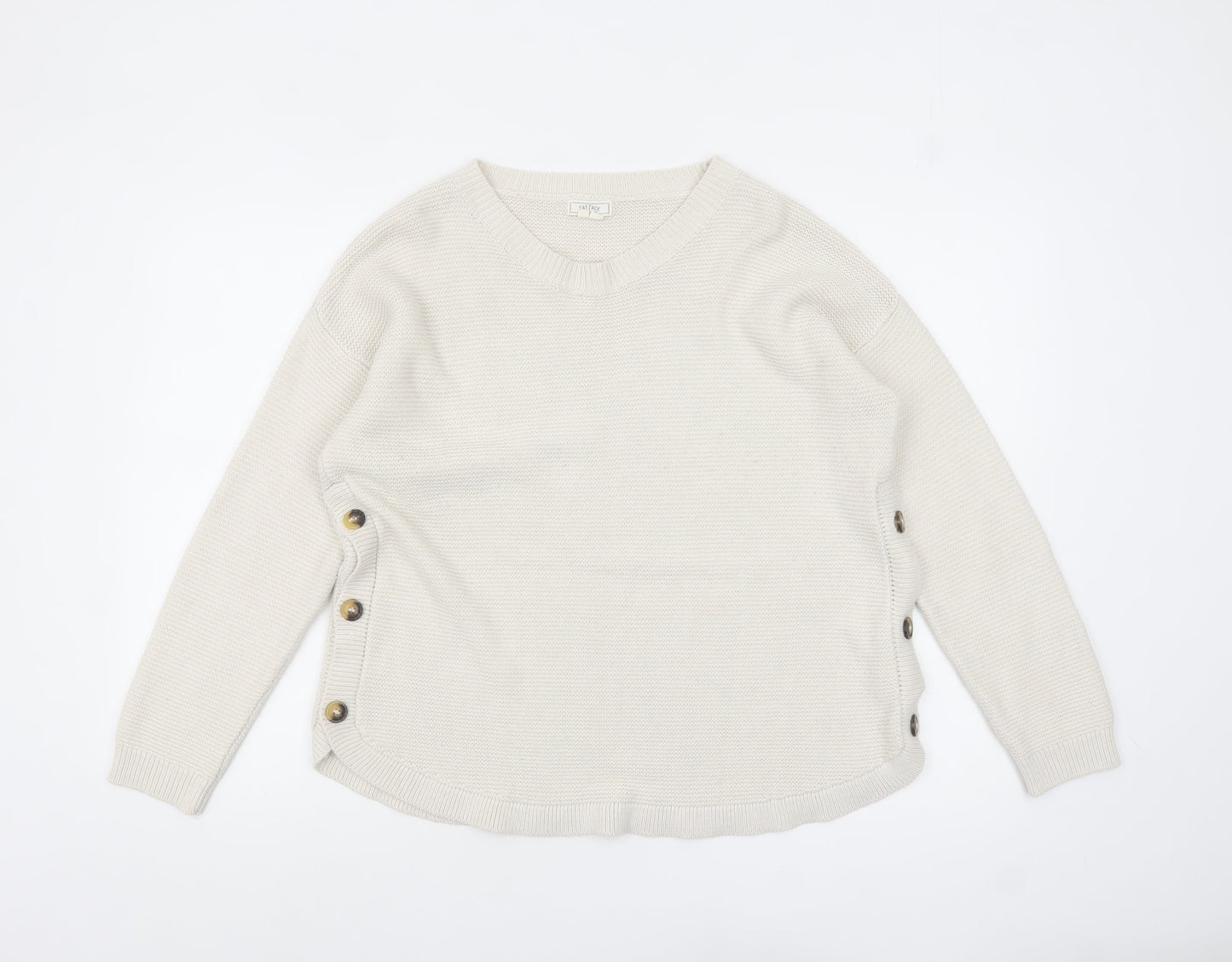 Womens UK Size 14 Fat Face Ivory Pullover Jumper