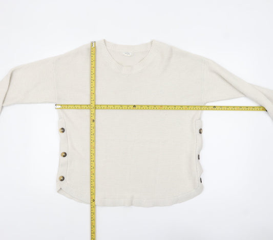 Womens UK Size 14 Fat Face Ivory Pullover Jumper