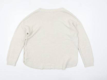 Womens UK Size 14 Fat Face Ivory Pullover Jumper