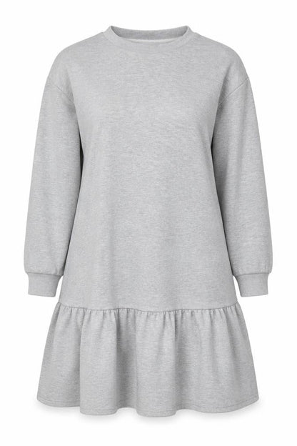 Nutmeg Women Grey Size 16 Long Sleeve Swing Dress