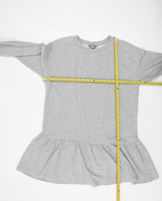 Nutmeg Women Grey Size 16 Long Sleeve Swing Dress