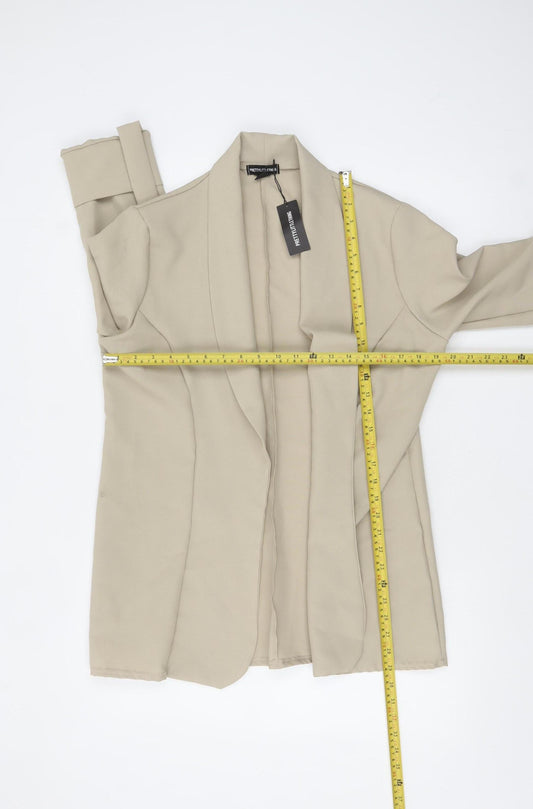 Womens UK Size 10 PRETTYLITTLETHING Regular Beige Blazer