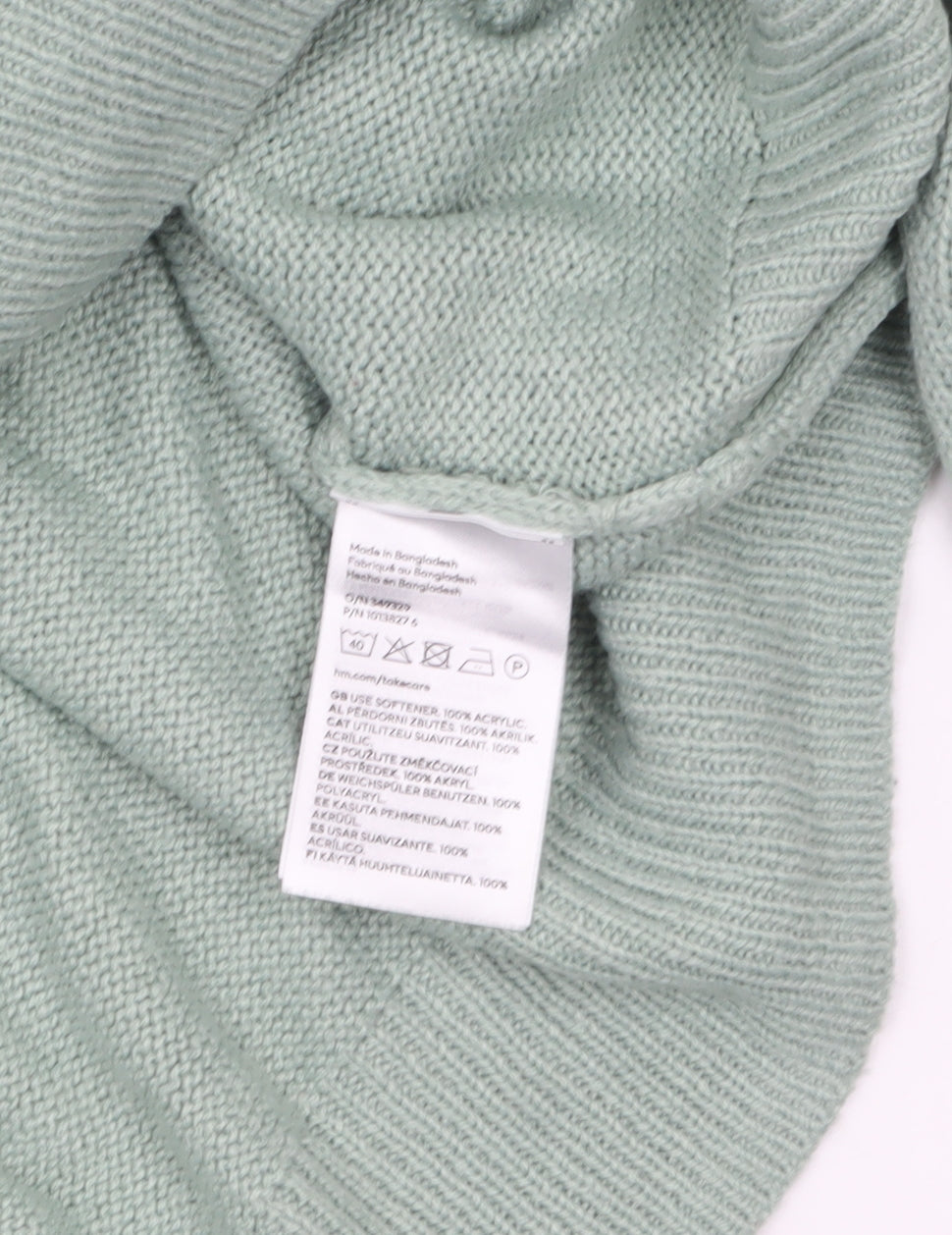 Womens UK Size 12 H&M Green Pullover Jumper