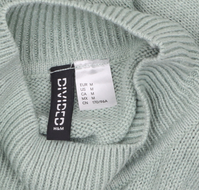 Womens UK Size 12 H&M Green Pullover Jumper