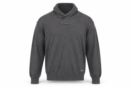 Crosshatch Men's Grey Roll Neck Cotton Pullover Jumper Size L
