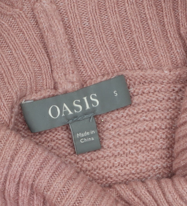Womens UK Size S Oasis Pink Pullover Jumper