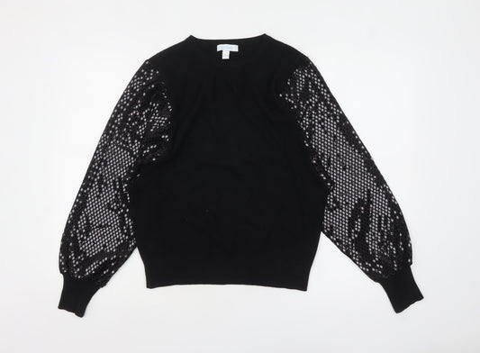 Womens UK Size S Blue Vanilla Black Pullover Jumper