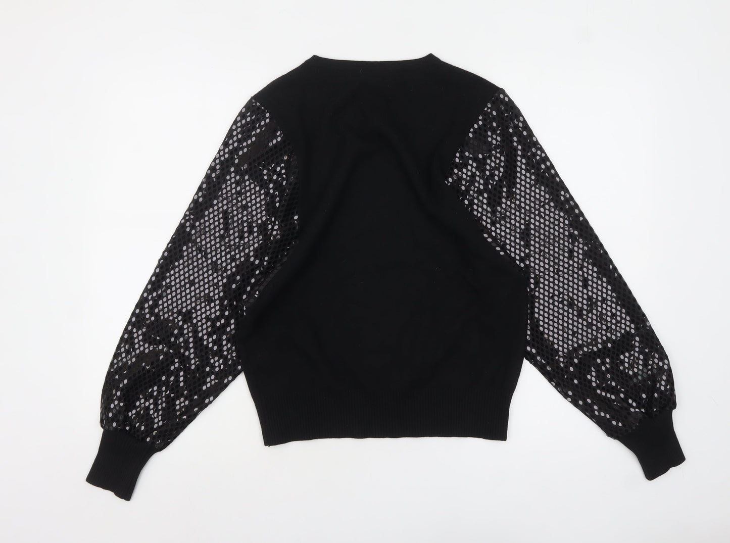 Womens UK Size S Blue Vanilla Black Pullover Jumper