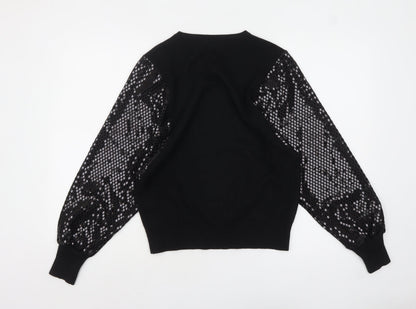 Womens UK Size S Blue Vanilla Black Pullover Jumper