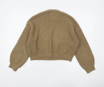 Womens UK Size XS Pull & Bear Beige Pullover Jumper