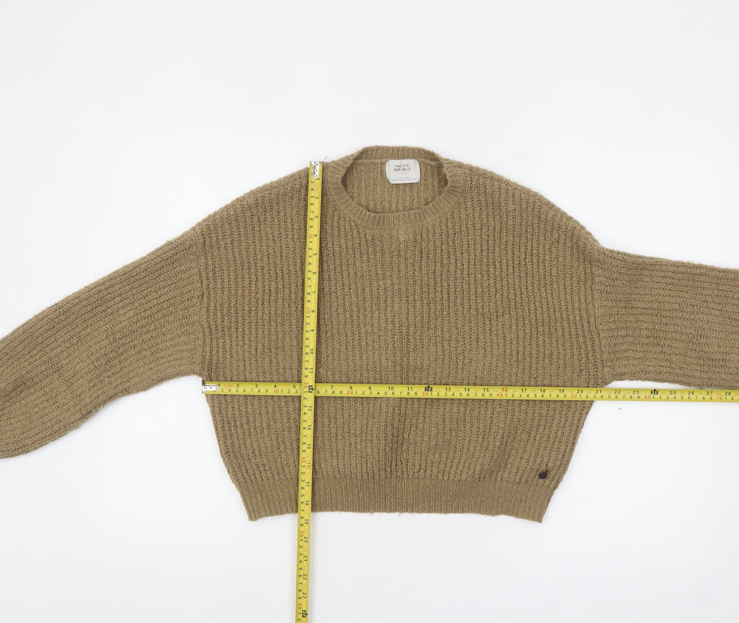 Womens UK Size XS Pull & Bear Beige Pullover Jumper