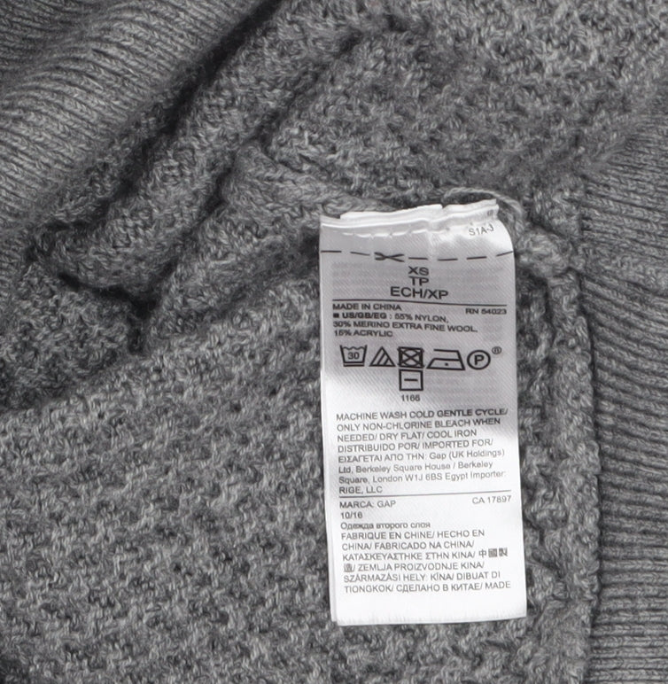 Womens UK Size XS Gap Grey Pullover Jumper