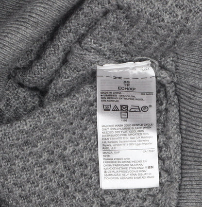 Womens UK Size XS Gap Grey Pullover Jumper