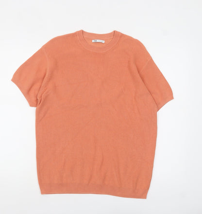 Mens UK Size S Zara Orange  T-Shirt
