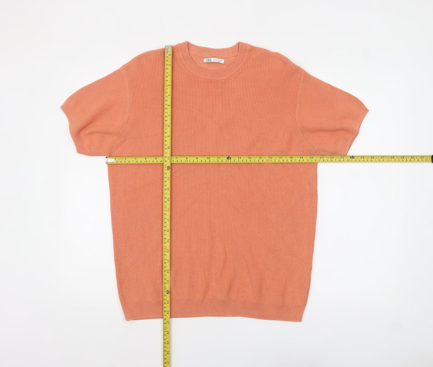 Mens UK Size S Zara Orange  T-Shirt