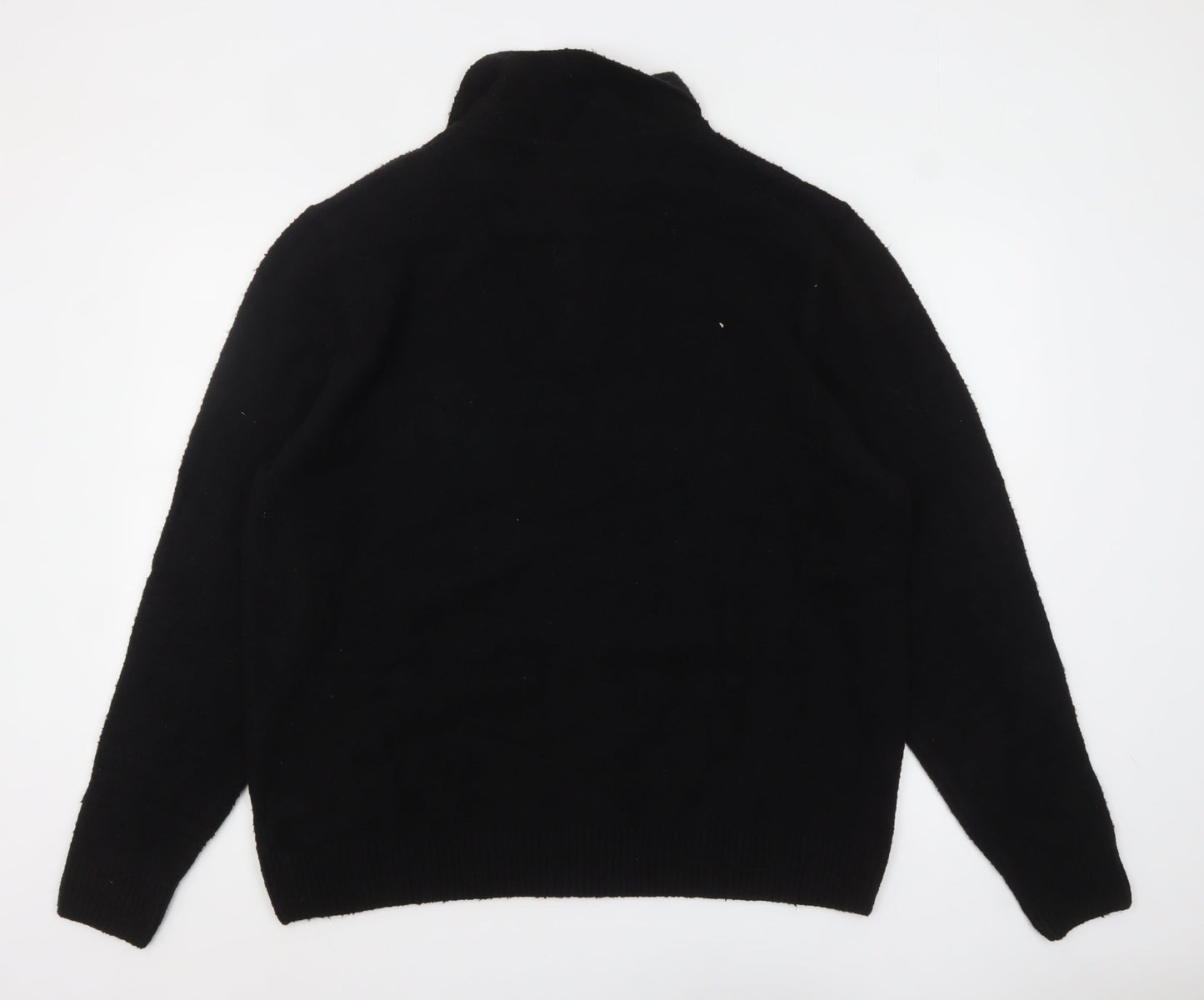 Mens UK Size XL Marks and Spencer Black Henley Jumper