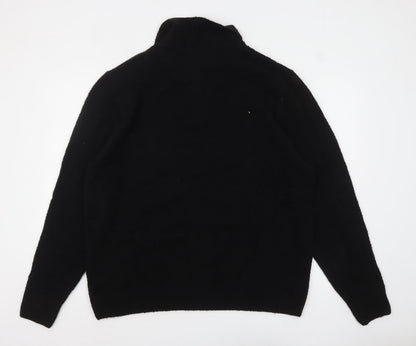 Mens UK Size XL Marks and Spencer Black Henley Jumper