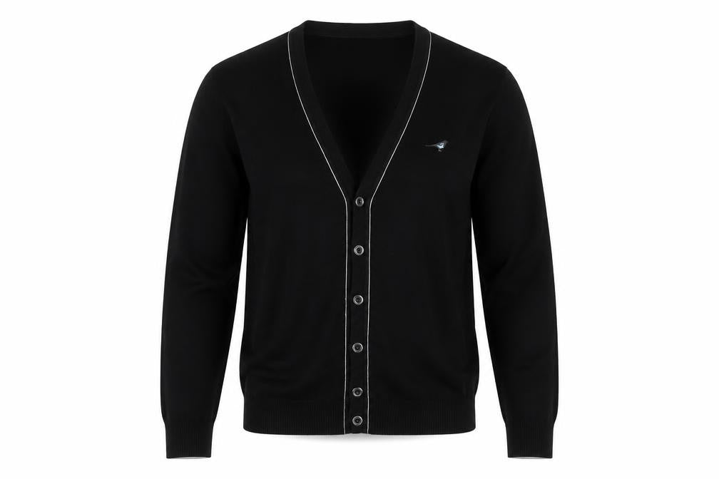 Mens UK Size S River Island Black Cardigan Jumper