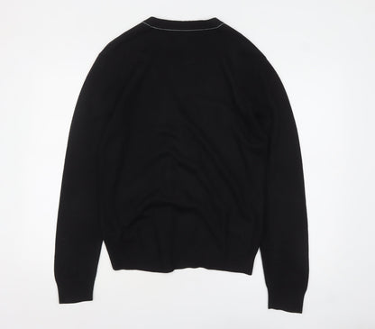 Mens UK Size S River Island Black Cardigan Jumper