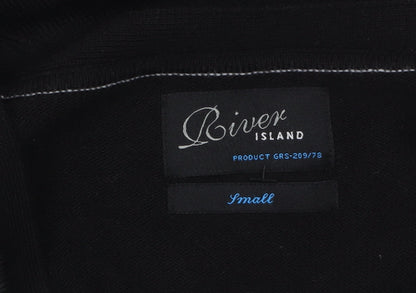 Mens UK Size S River Island Black Cardigan Jumper